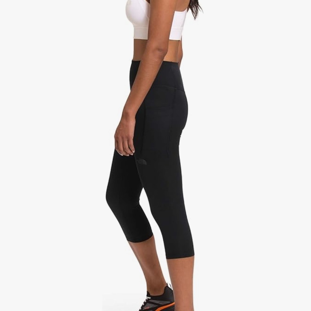 THE NORTH FACE Black Cropped FlashDry Leggings High-Rise Pants S/P